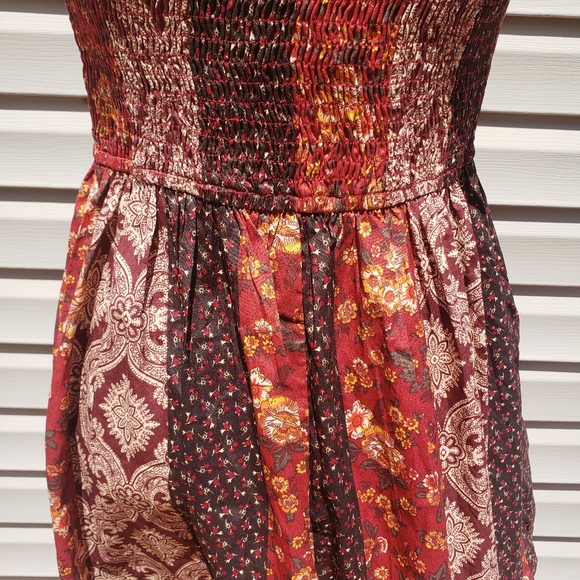 NWOT Multi Print Structured Silky Sun Dress - Picture 5 of 5